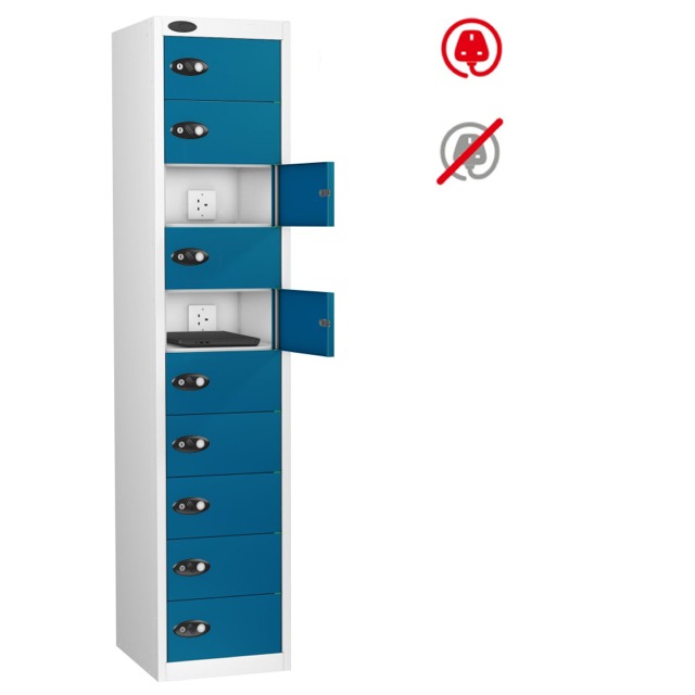 laptop storage locker, charging locker, 15 door laptop locker, probe laptop