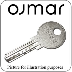 Ojmar security key for coin locks - 000000-9999999