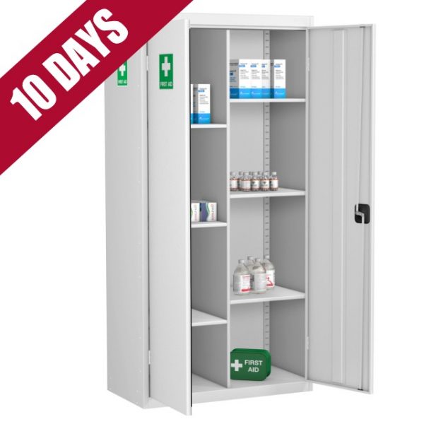 12 compartment medical cabinet first aid storage cupboard