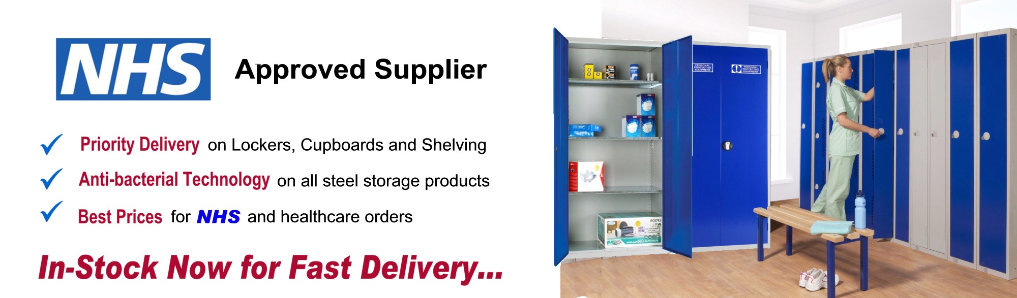 NHS Approved Supplier of Lockers, Cupboards, Cabinbets, Shelving & Storage Equipment