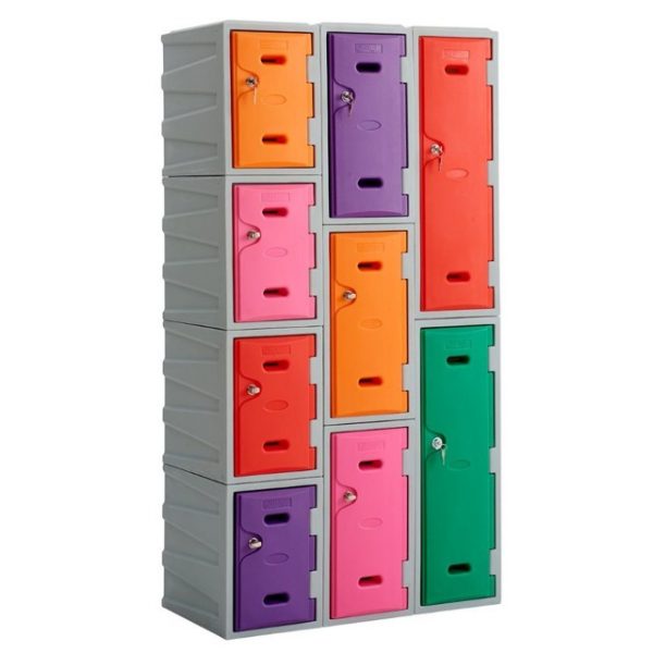 Plastic Lockers - mixed colour small mmedium and large