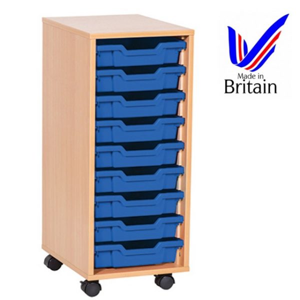 Single 9 Tray Unit for school classroom storage