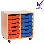 Double 12 Tray Unit for school classroom storage