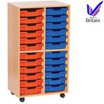 Double 24 Tray Unit for school classroom storage