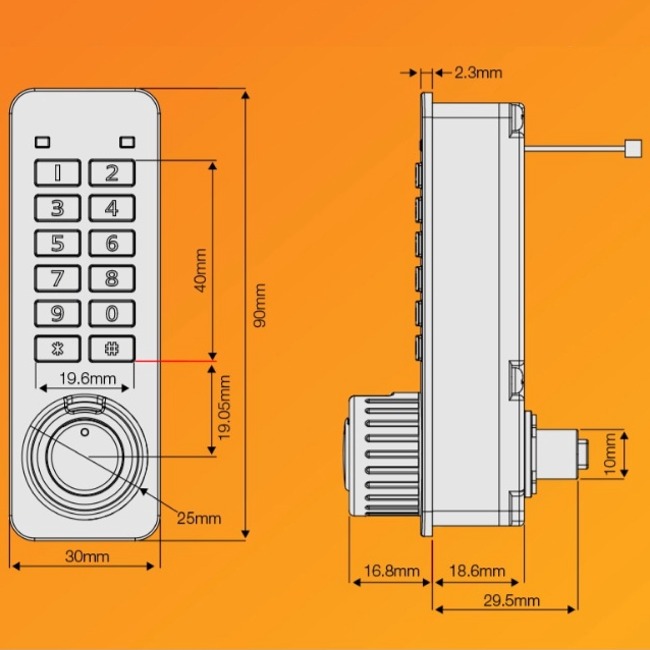 Kitlock Nano Digital Keypad lock - Image 6