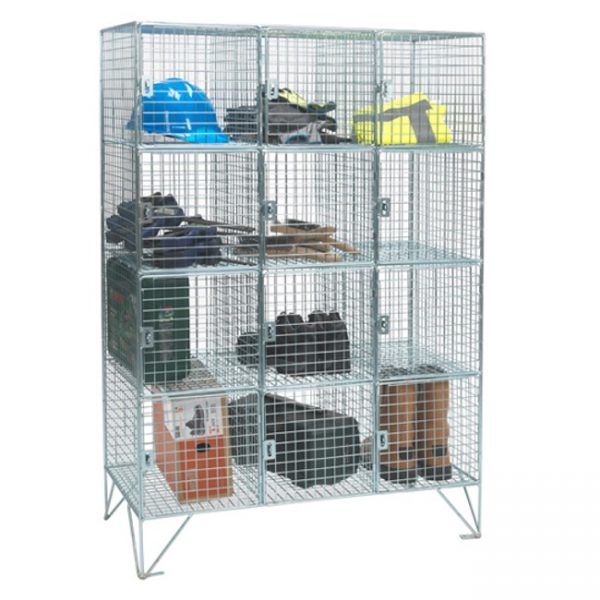 Express delivery wire mesh lockers 12 compartment