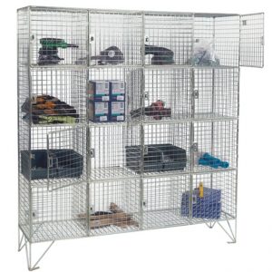 Express delivery wire mesh lockers 16 compartment