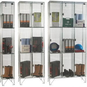 Express delivery wire mesh lockers 3 door