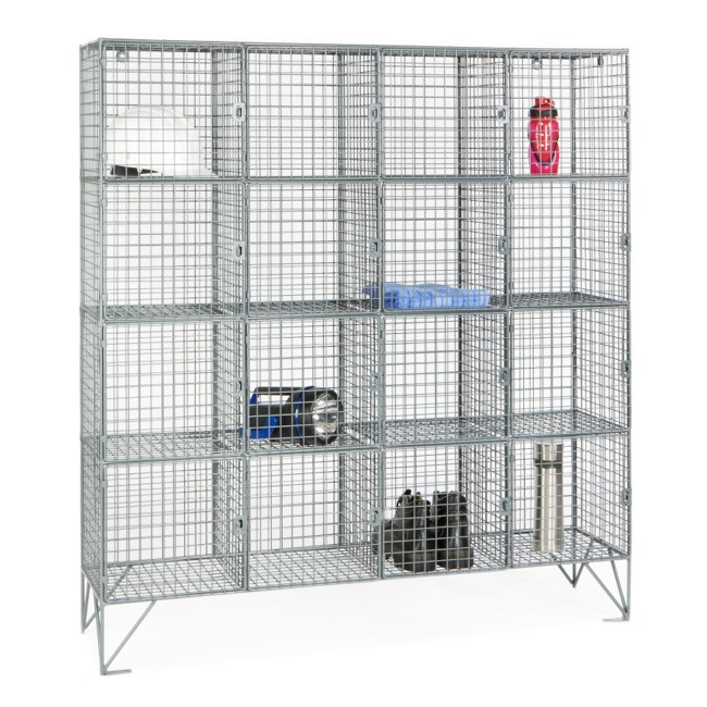 wire mesh multi compartment lockers