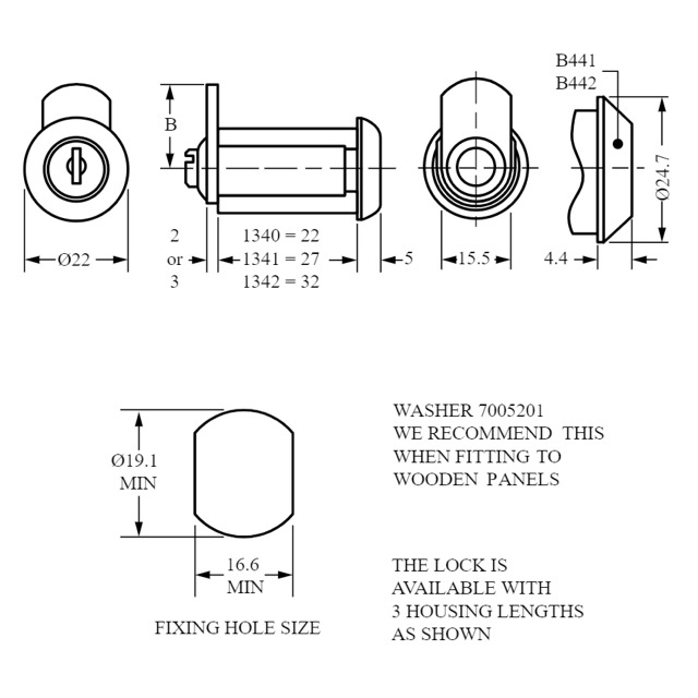 Lowe and Fletcher L&F 1342 32mm Cam Lock | 92 Series Mastered - Image 2