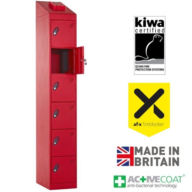 Probe 6-Door Lithium-Ion Fire Suppression Locker