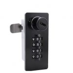 AS716 mechanical combination lock with auto-scramble dials for lockers cabinets furniture black