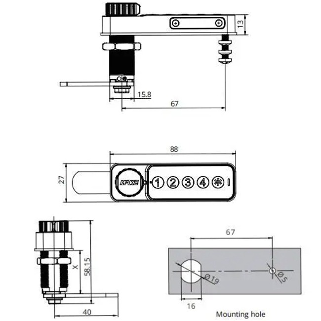 AS750 Premium Mini Keypad Combination Lock | Private & Public Mode - Image 4