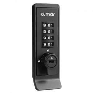 Ojmar OMS Combi 4-dial combination lock for lockers, cabinets and furniture black