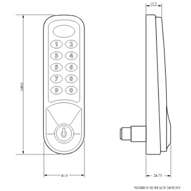 L&F Nimbus 3960 Digital Combination Lock - Image 10
