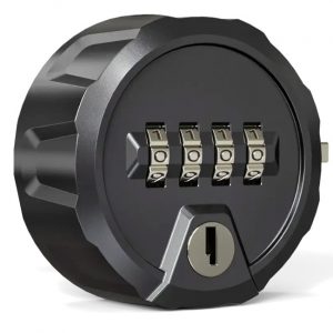 PyKTO 4 mechanical 4-dial combination lock for lockers, cabinets and furniture - black
