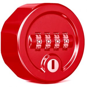 Ronis Picto P4 4-dial combination lock for lockers red