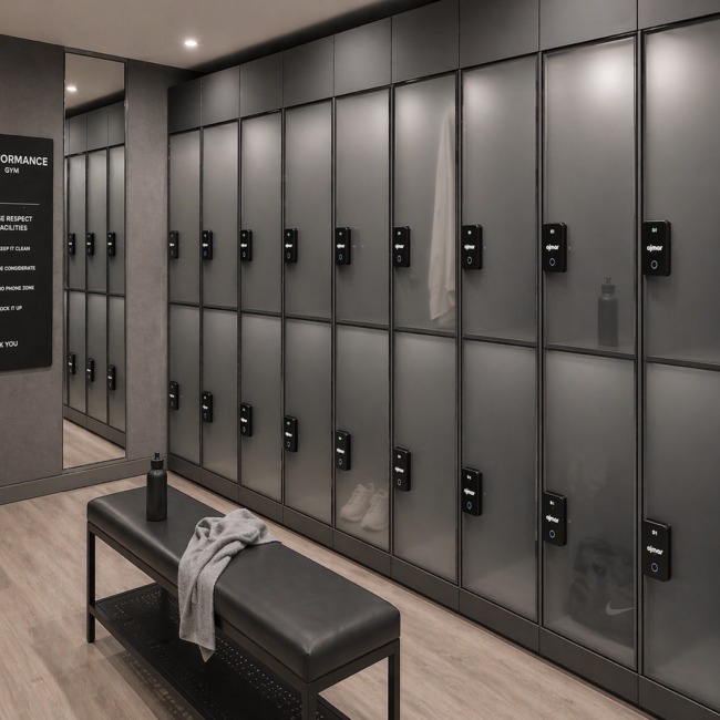 Milano glass door lockers