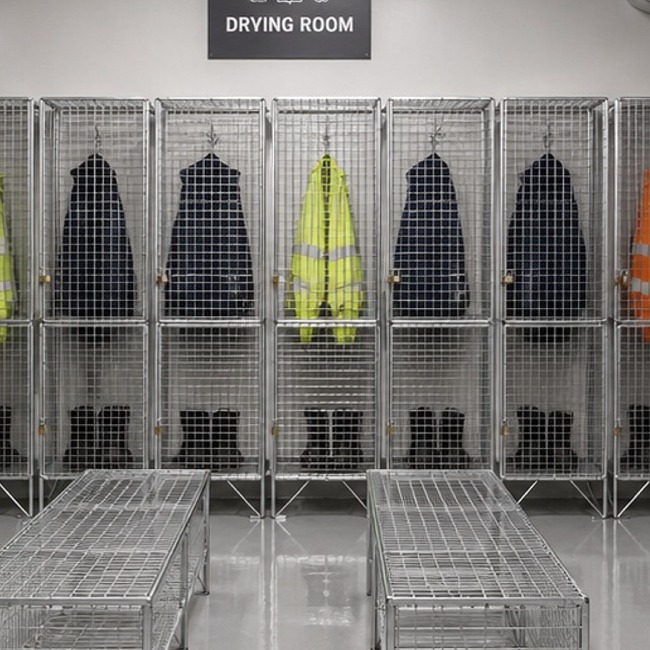 wire mesh zinc lockers