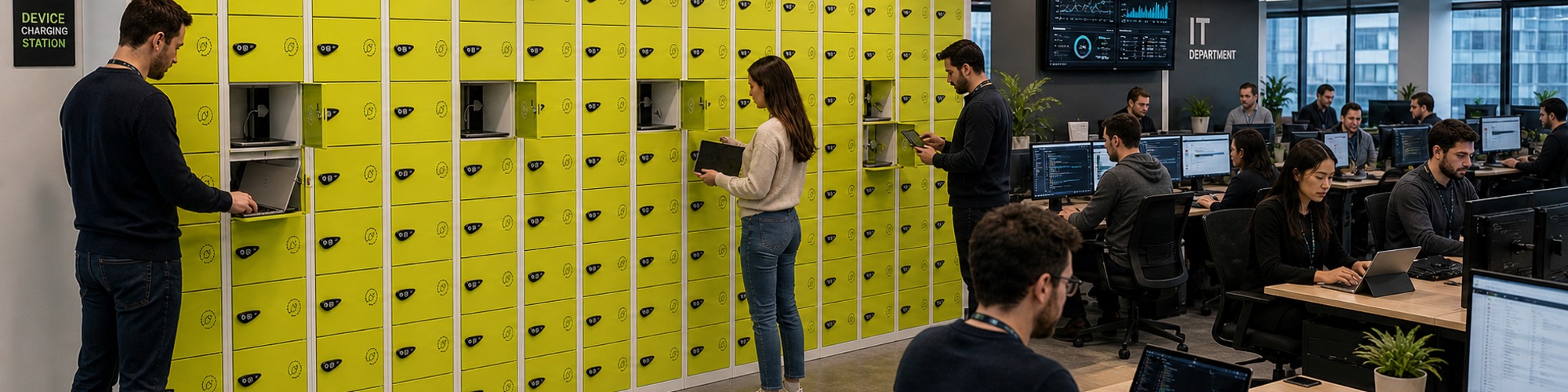 ASL Charging lockers for laptops, ipads, phones, devices and tools. probe & oure brands