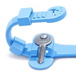 Wrist Strap for locker keys cornflour