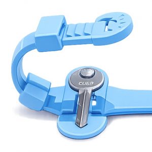 Wrist Strap for locker keys cornflour