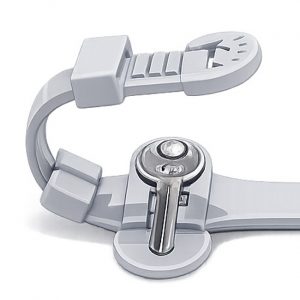 Wrist Strap for locker keys grey