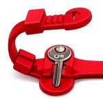 Wrist Strap for locker keys red