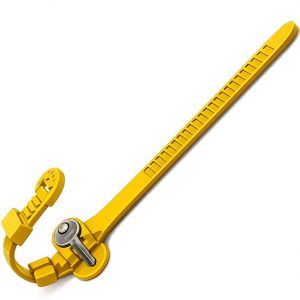 Wrist Strap for locker keys yellow