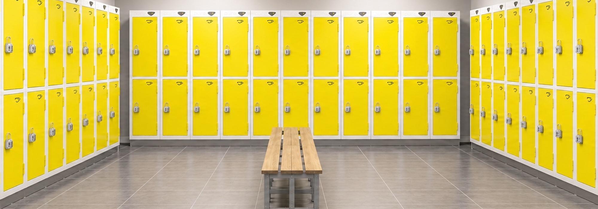 lockers with padlocks