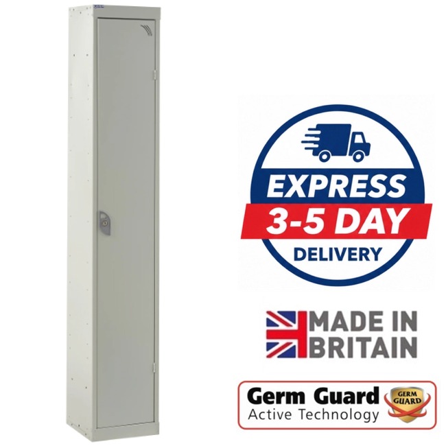 qmp express 1 door locker dark light grey