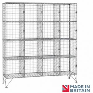 Wire Mesh 16 Compartment Locker