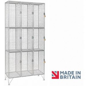Wire Mesh 3 Door Lockers | Nest-3