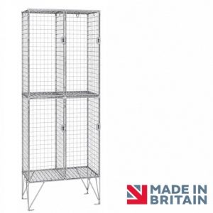 Wire Mesh 4 Compartment Locker