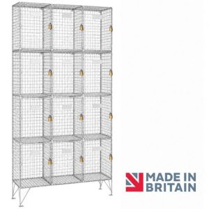 Wire Mesh 4 Door Lockers | Nest-3