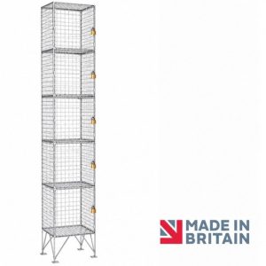 Wire Mesh 5 Door Lockers