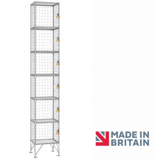 Wire Mesh 6 Door Lockers